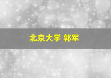 北京大学 郭军